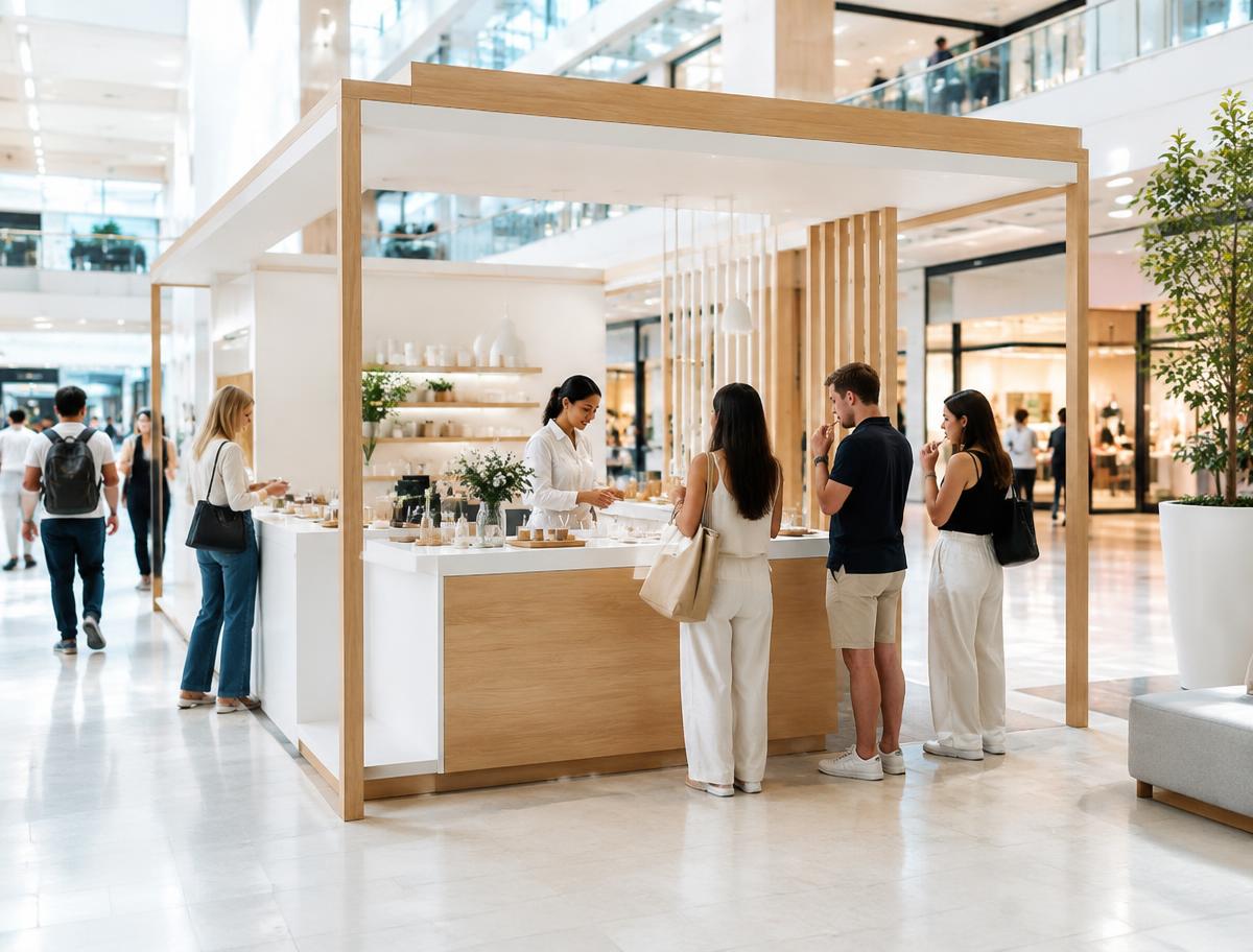 An illustrative retail activation setting for audience engagement